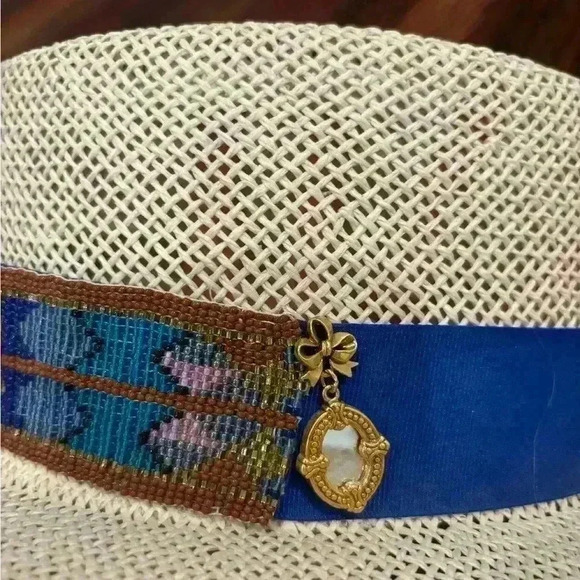 Vintage Duckster Handbeaded Duckster Straw Hat - Picture 2 of 9